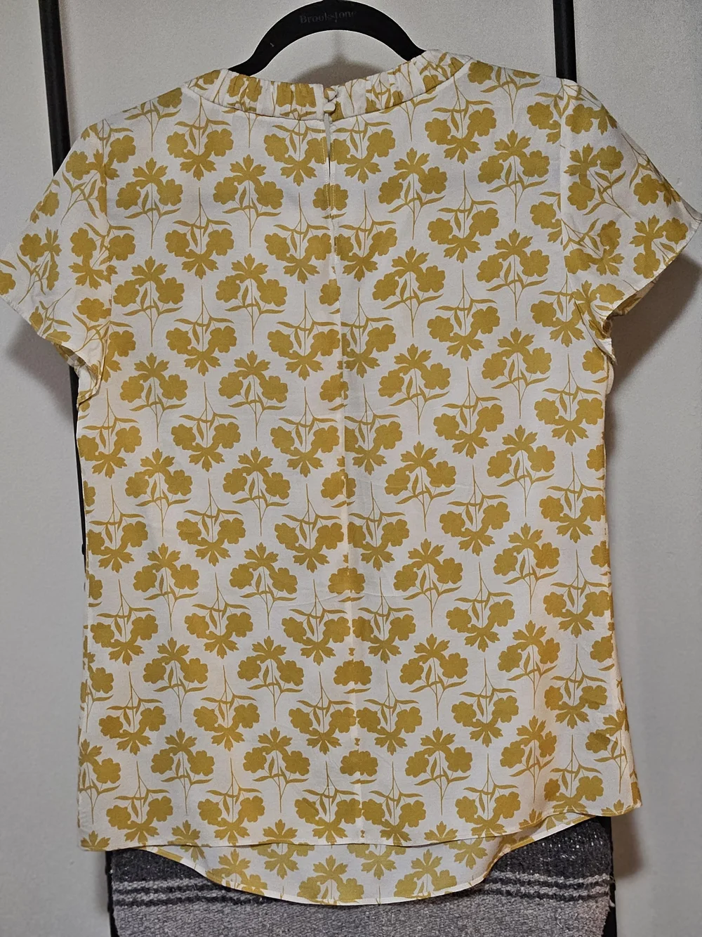 Boden Yellow Floral Short-Sleeve Blouse - Picture 5 of 5